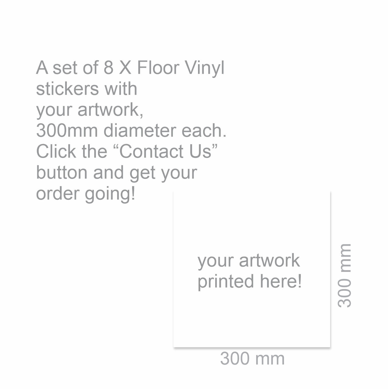 Square Floor Vinyl Sticker (x8)    DISPLAY-5045