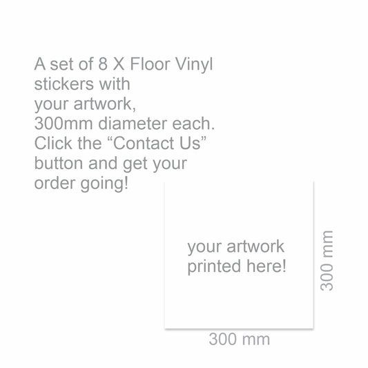 Square Floor Vinyl Sticker (x8)    DISPLAY-5045