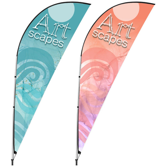 Sharkfin 3m Flying Banner (x2)   DISPLAY-7003