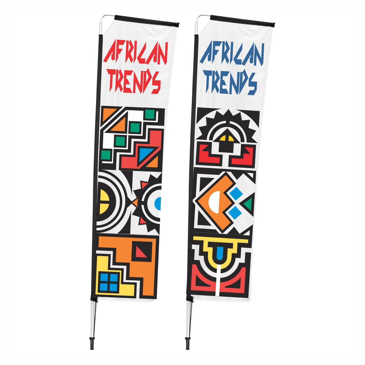 Telescopic Single-Sided 3m Flying Banners  (x2) DISPLAY-7043