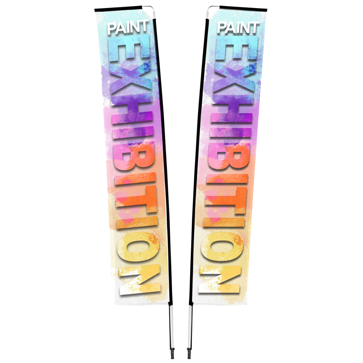 Telescopic Double-Sided 4m Flying Banners  (x2) DISPLAY-7054