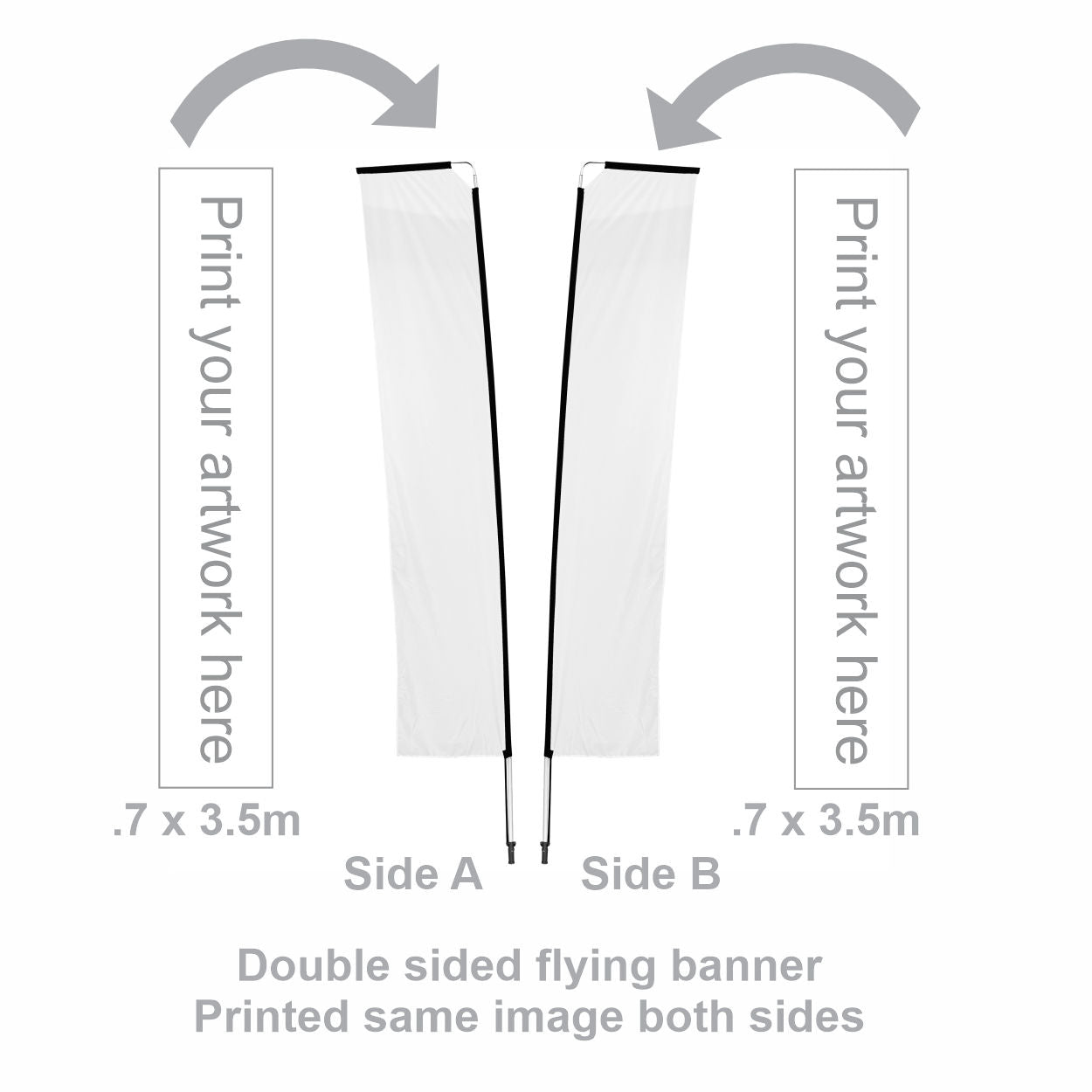 Telescopic Double-Sided 4m Flying Banners  (x2) DISPLAY-7054