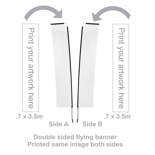 Telescopic Double-Sided 4m Flying Banners  (x2) DISPLAY-7054