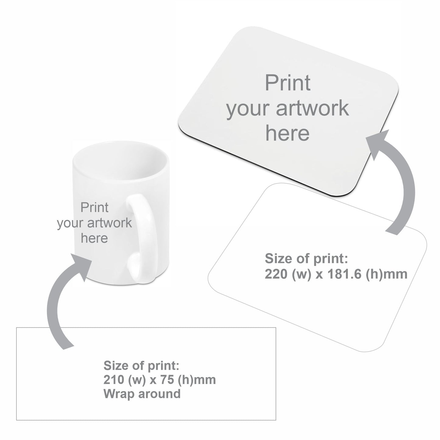 Mug and mouse Pad Gift set (x10)        GF-AL-1243-B