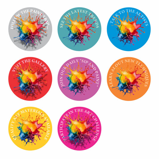 Round Floor Vinyl (x8)    DISPLAY-5040