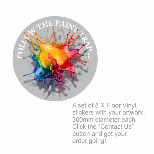 Round Floor Vinyl (x8)    DISPLAY-5040