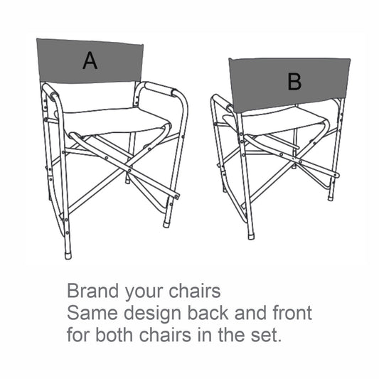 Coated Steel Directors Chair (x2)  VI-AM-246-D