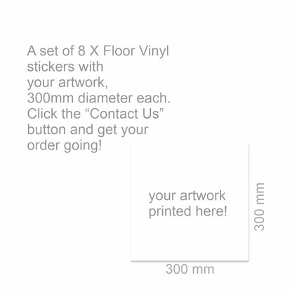 Square Floor Vinyl Sticker (x8)    DISPLAY-5045