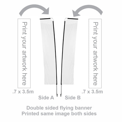 Telescopic Double-Sided 4m Flying Banners  (x2) DISPLAY-7054