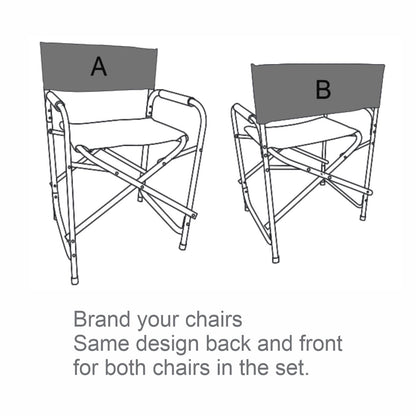 Coated Steel Directors Chair (x2)  VI-AM-246-D